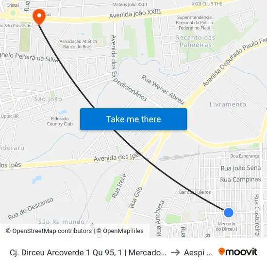 Cj. Dirceu Arcoverde 1 Qu 95, 1 | Mercado Do Dirceu 1 to Aespi Fapi map