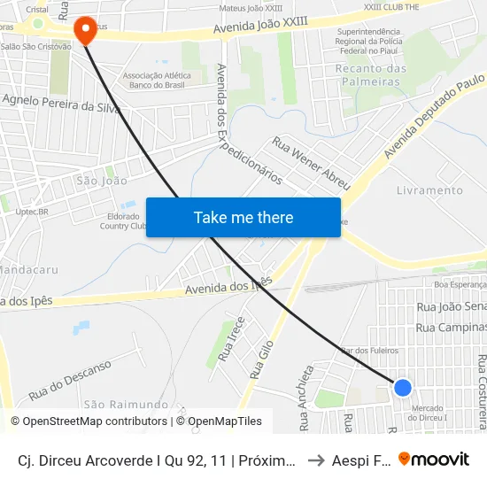 Cj. Dirceu Arcoverde I Qu 92, 11 | Próximo À Uespi to Aespi Fapi map