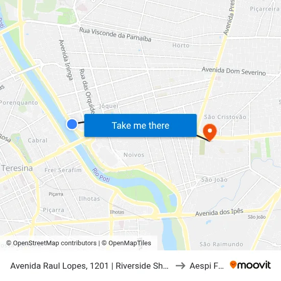 Avenida Raul Lopes, 1201 | Riverside Shopping to Aespi Fapi map