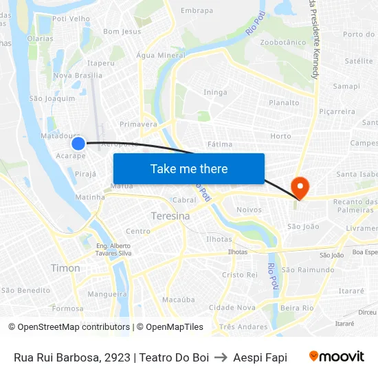 Rua Rui Barbosa, 2923 | Teatro Do Boi to Aespi Fapi map