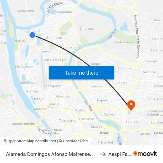 Alameda Domingos Afonso Mafrense, 435 to Aespi Fapi map