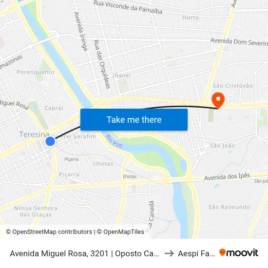 Avenida Miguel Rosa, 3201 | Oposto Cassi to Aespi Fapi map