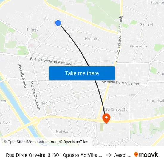 Rua Dirce Oliveira, 3130 | Oposto Ao Villa Bella Residence to Aespi Fapi map