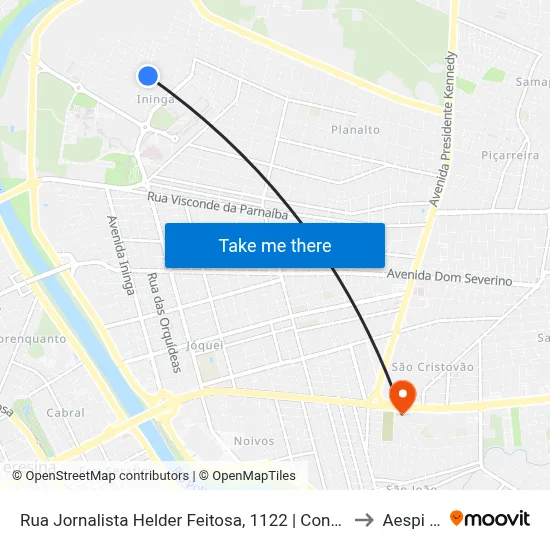 Rua Jornalista Helder Feitosa, 1122 | Cond. Santa Mônica to Aespi Fapi map
