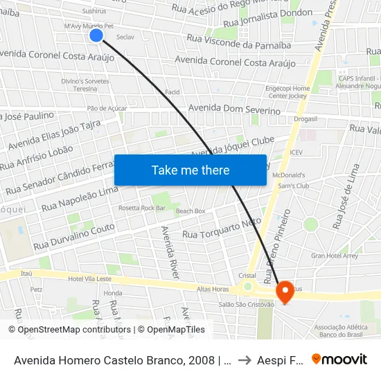 Avenida Homero Castelo Branco, 2008 | Ibama to Aespi Fapi map