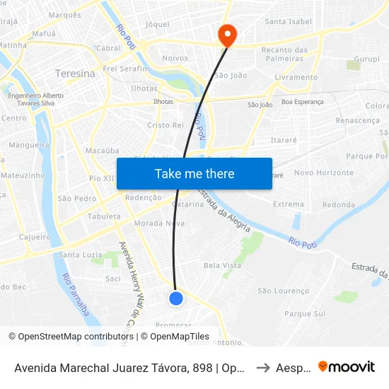 Avenida Marechal Juarez Távora, 898 | Oposto Ao Colégio São José to Aespi Fapi map