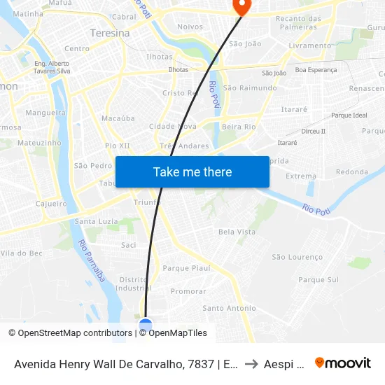 Avenida Henry Wall De Carvalho, 7837 | E. M. Areias to Aespi Fapi map