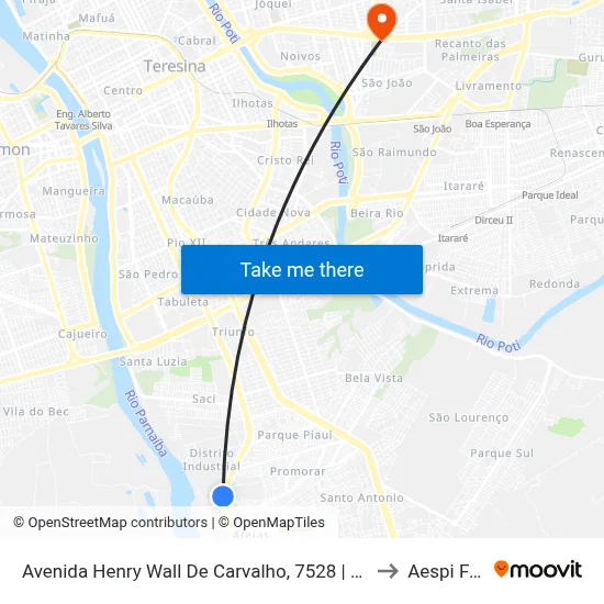 Avenida Henry Wall De Carvalho, 7528 | Ambev to Aespi Fapi map
