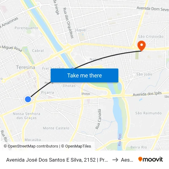 Avenida José Dos Santos E Silva, 2152 | Próximo À Central De Flagrantes to Aespi Fapi map