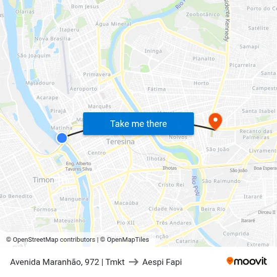 Avenida Maranhão, 972 | Tmkt to Aespi Fapi map