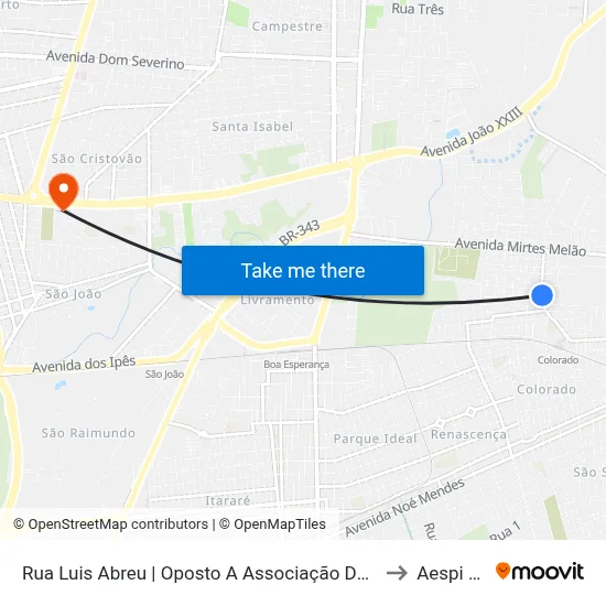 Rua Luis Abreu | Oposto A Associação De Moradores to Aespi Fapi map