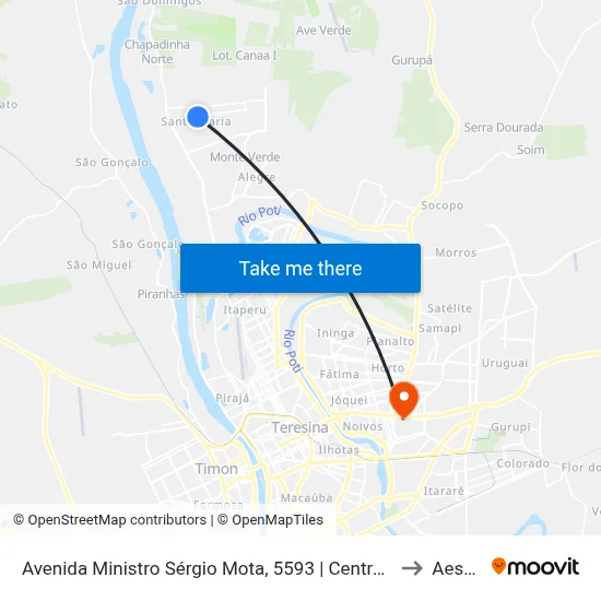Avenida Ministro Sérgio Mota, 5593 | Centro De Produção Do Pq. Wall Ferraz to Aespi Fapi map