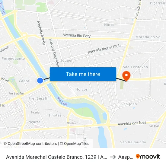 Avenida Marechal Castelo Branco, 1239 | Arca/Assembléia Legislativa to Aespi Fapi map