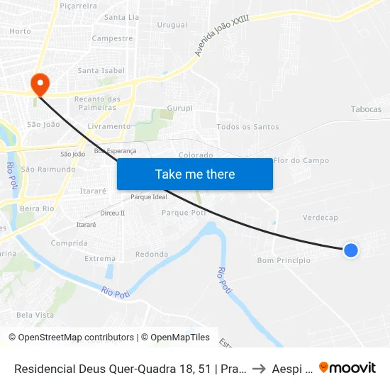 Residencial Deus Quer-Quadra 18, 51 | Praça Do Deus Quer to Aespi Fapi map