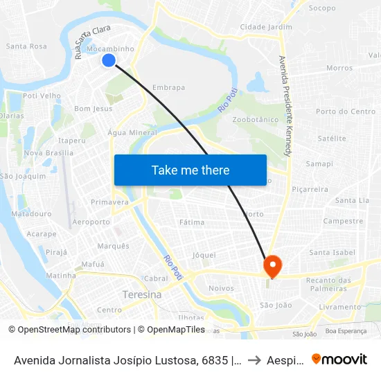Avenida Jornalista Josípio Lustosa, 6835 | Praça Da Telemar to Aespi Fapi map