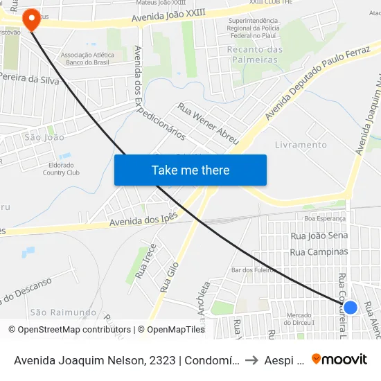Avenida Joaquim Nelson, 2323 | Condomínio Guanabara to Aespi Fapi map