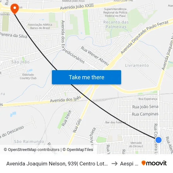 Avenida Joaquim Nelson, 939| Centro Lotérico Do Dirceu to Aespi Fapi map