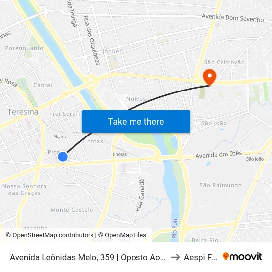 Avenida Leônidas Melo, 359 | Oposto Ao Hti Sul to Aespi Fapi map