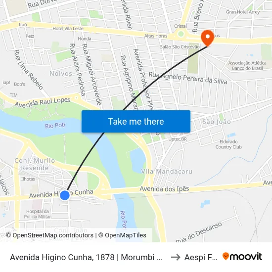 Avenida Higino Cunha, 1878 | Morumbi Veículos to Aespi Fapi map