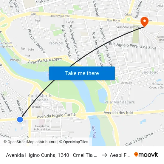 Avenida Higino Cunha, 1240 | Cmei Tia Lygia to Aespi Fapi map