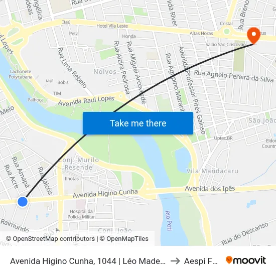 Avenida Higino Cunha, 1044 | Léo Madeiras to Aespi Fapi map