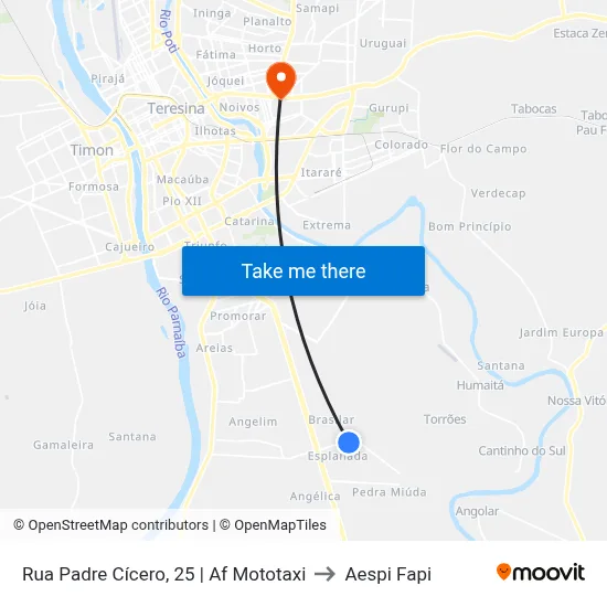 Rua Padre Cícero, 25 | Af Mototaxi to Aespi Fapi map