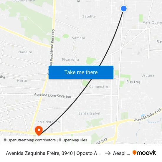 Avenida Zequinha Freire, 3940 | Oposto À Pizzaria Resende to Aespi Fapi map