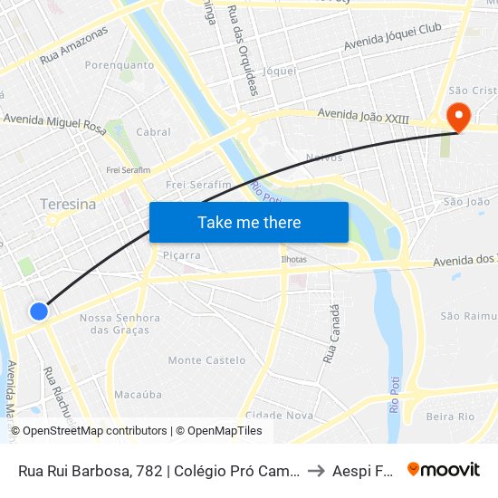 Rua Rui Barbosa, 782 | Colégio Pró Campus to Aespi Fapi map