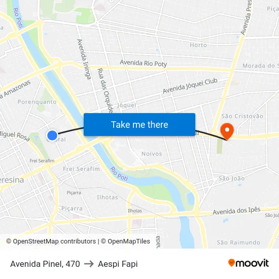 Avenida Pinel, 470 to Aespi Fapi map