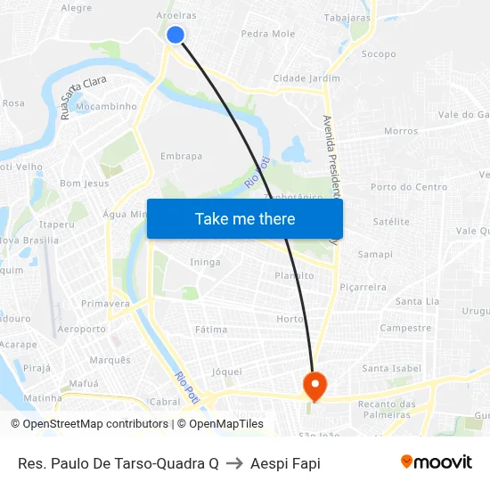 Res. Paulo De Tarso-Quadra Q to Aespi Fapi map
