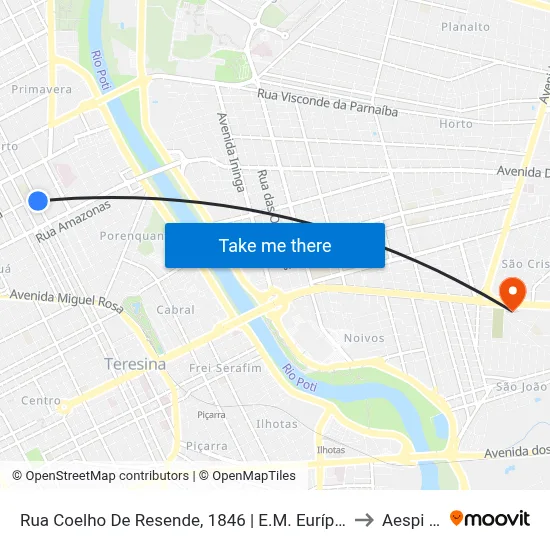 Rua Coelho De Resende, 1846 | E.M. Eurípedes De Aguiar to Aespi Fapi map