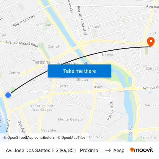 Av. José Dos Santos E Silva, 851 | Próximo À Caixa Econômica Federal to Aespi Fapi map