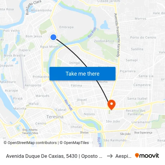 Avenida Duque De Caxias, 5430 | Oposto Aos Apartamentos to Aespi Fapi map