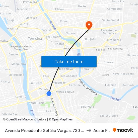 Avenida Presidente Getúlio Vargas, 730 | Chesf to Aespi Fapi map