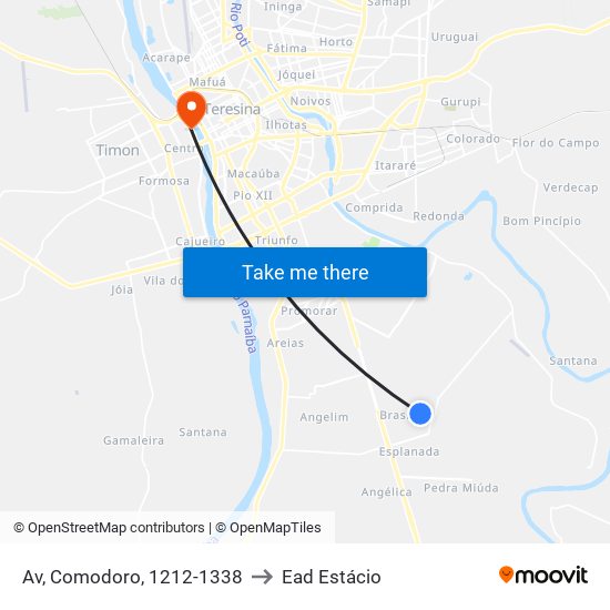 Av, Comodoro, 1212-1338 to Ead Estácio map