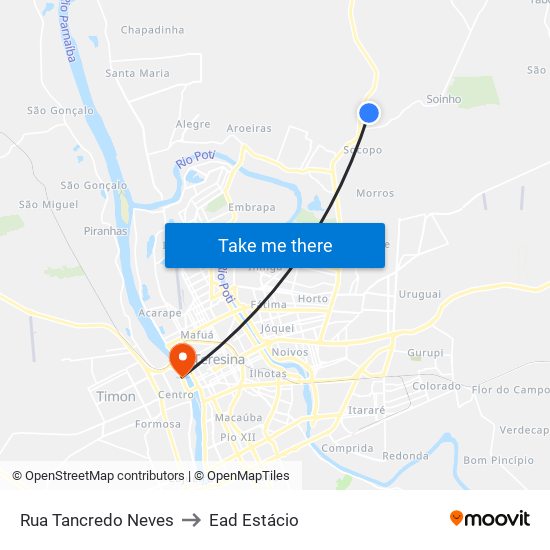 Rua Tancredo Neves to Ead Estácio map