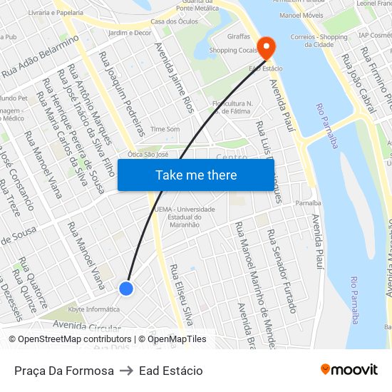 Praça Da Formosa to Ead Estácio map