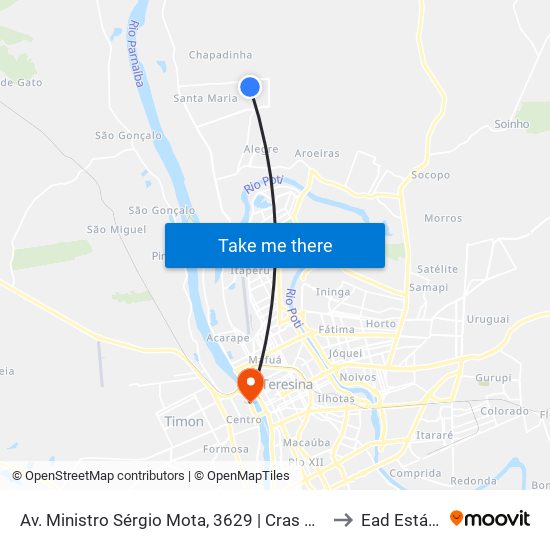 Av. Ministro Sérgio Mota, 3629 | Cras Norte V to Ead Estácio map