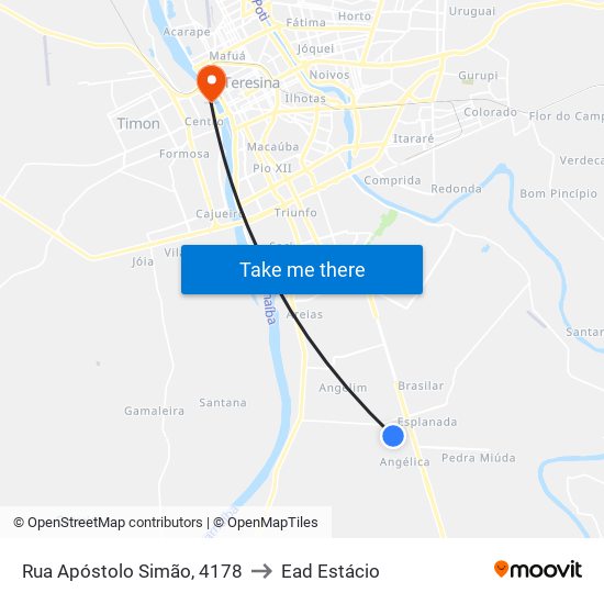 Rua Apóstolo Simão, 4178 to Ead Estácio map