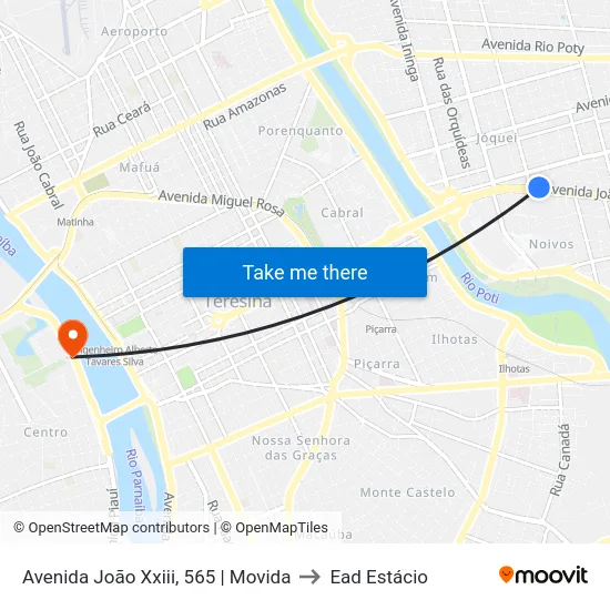 Avenida João Xxiii, 565 | Movida to Ead Estácio map