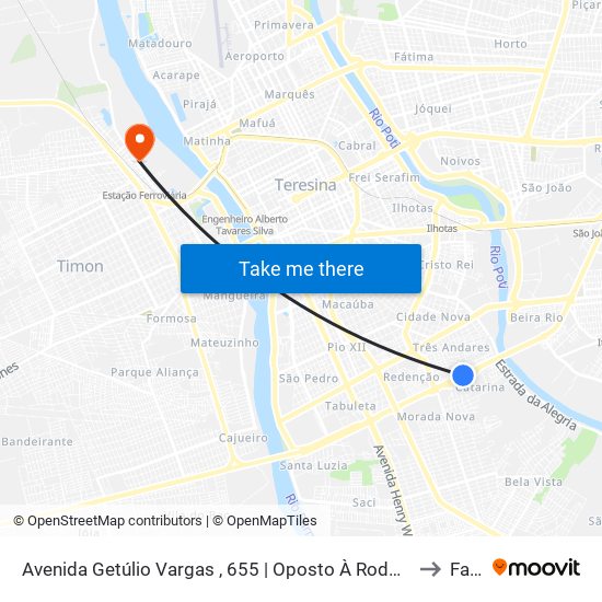 Avenida Getúlio Vargas , 655 | Oposto À Rodoviária to Farp map