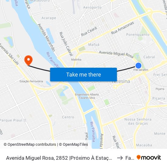 Avenida Miguel Rosa, 2852 |Próximo À Estação/25º Bc to Farp map