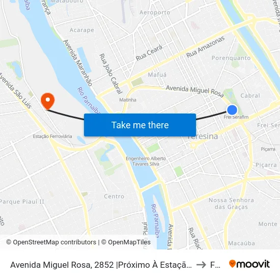 Avenida Miguel Rosa, 2852 |Próximo À Estação/25º Bc to Farp map