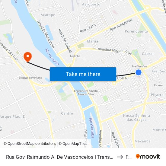 Rua Gov. Raimundo A. De Vasconcelos | Transporte Alternativo to Farp map