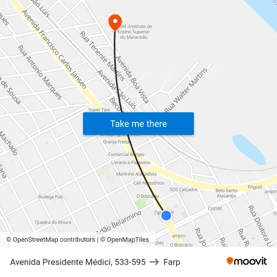 Avenida Presidente Médici, 533-595 to Farp map