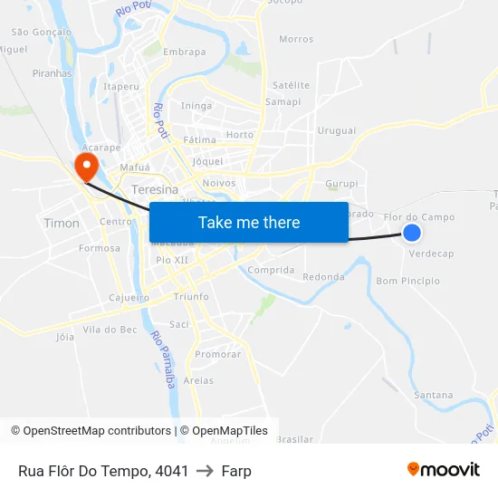 Rua Flôr Do Tempo, 4041 to Farp map