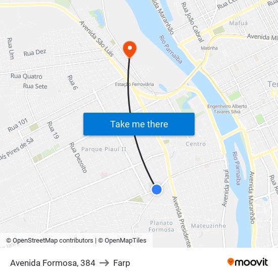 Avenida Formosa, 384 to Farp map