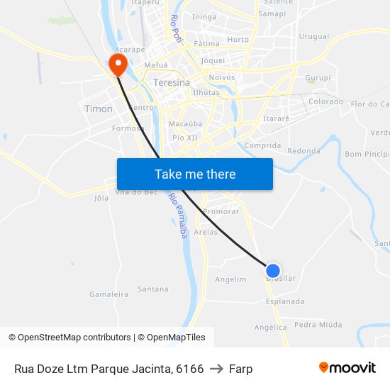 Rua Doze Ltm Parque Jacinta, 6166 to Farp map