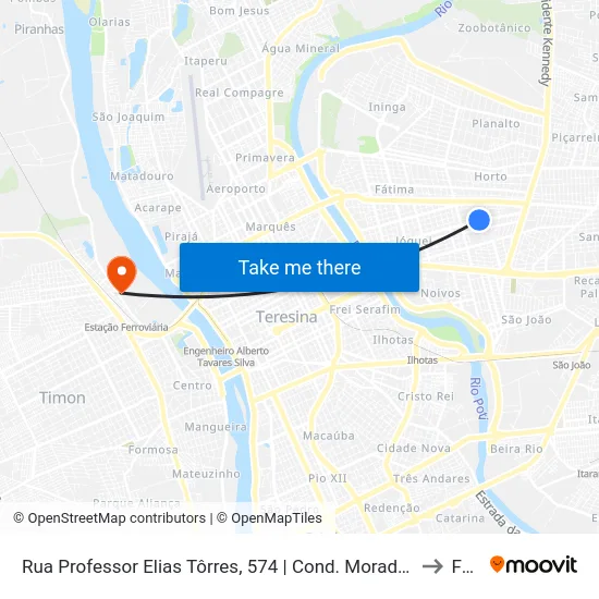 Rua Professor Elias Tôrres, 574 | Cond. Morada Dos Orixás to Farp map