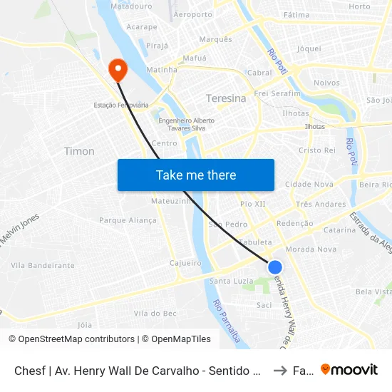 Chesf | Av. Henry Wall De Carvalho - Sentido Centro to Farp map